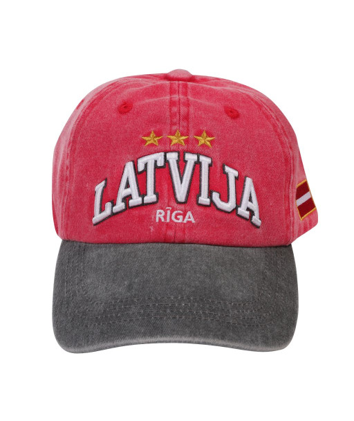 Cepure ar nagu Latvija Rīga rozā un pelēka